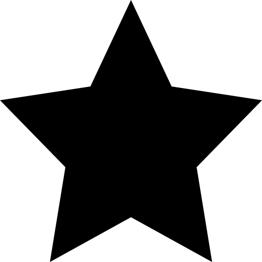 Star black fivepointed shape symbol